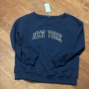 Navy Blue New York Women's Sweater